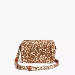 Madewell The Transport Camera Bag: Animal Spot Calf Hair Edition